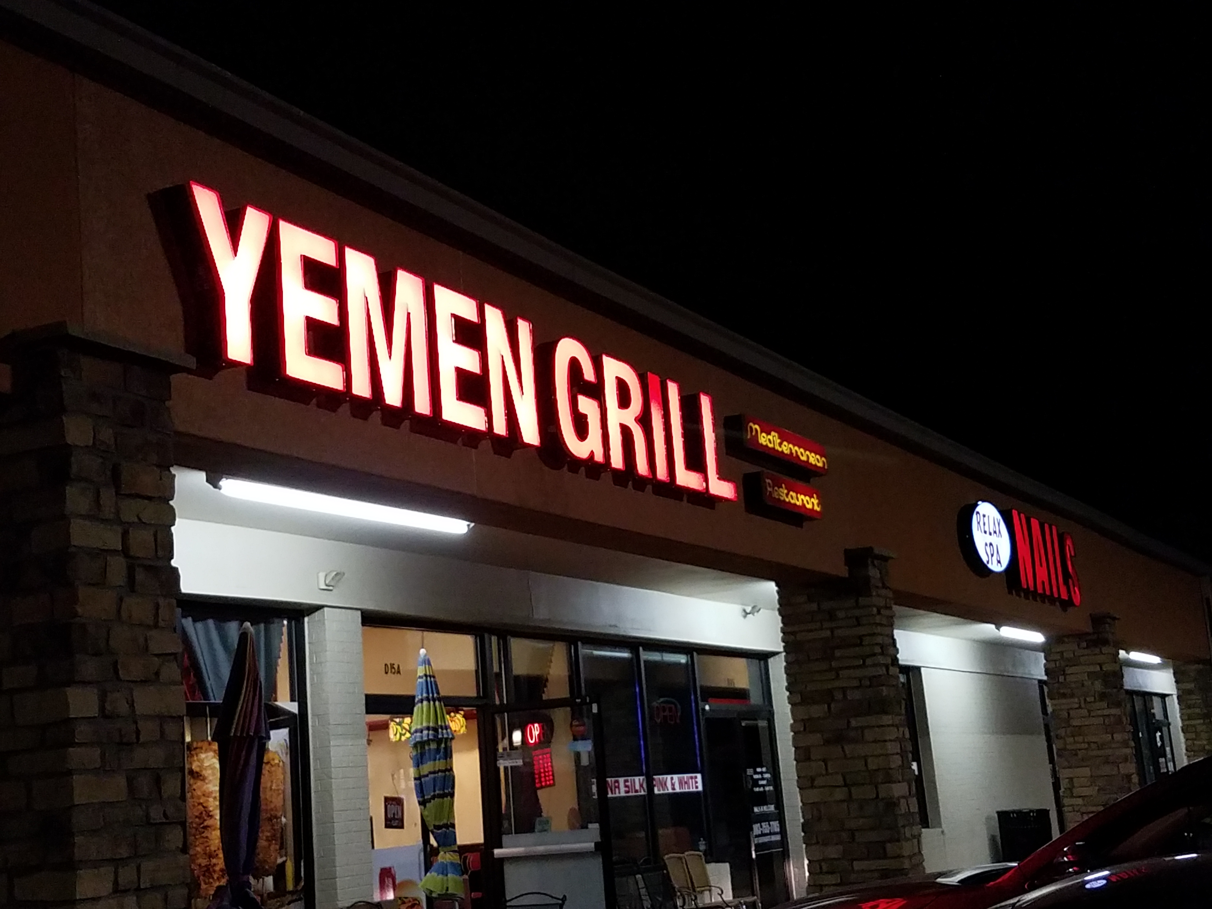 Illuminated channel letter sign at night showcasing Havana Sign craftsmanship